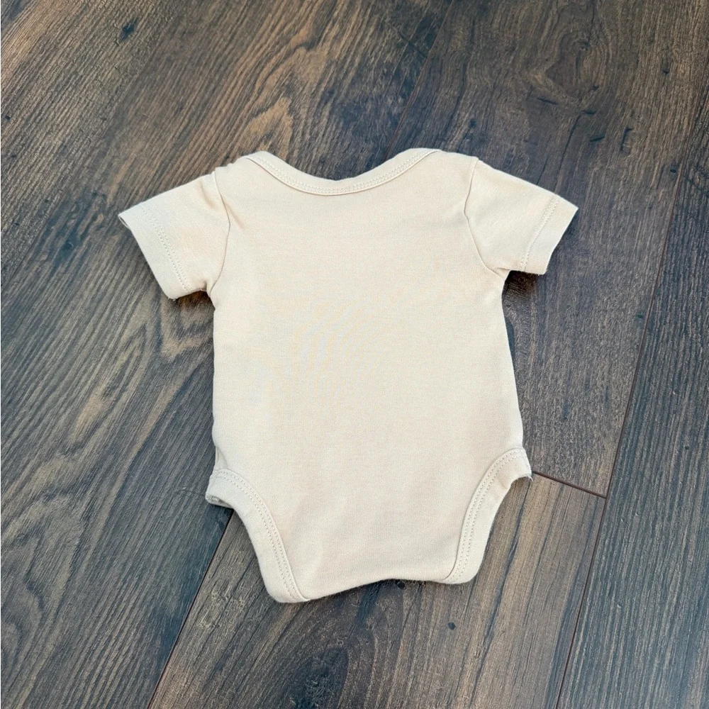 BUNDLE Newborn Caden Lane Zippered Footie & Short Sleeve Colored Organics Onesie